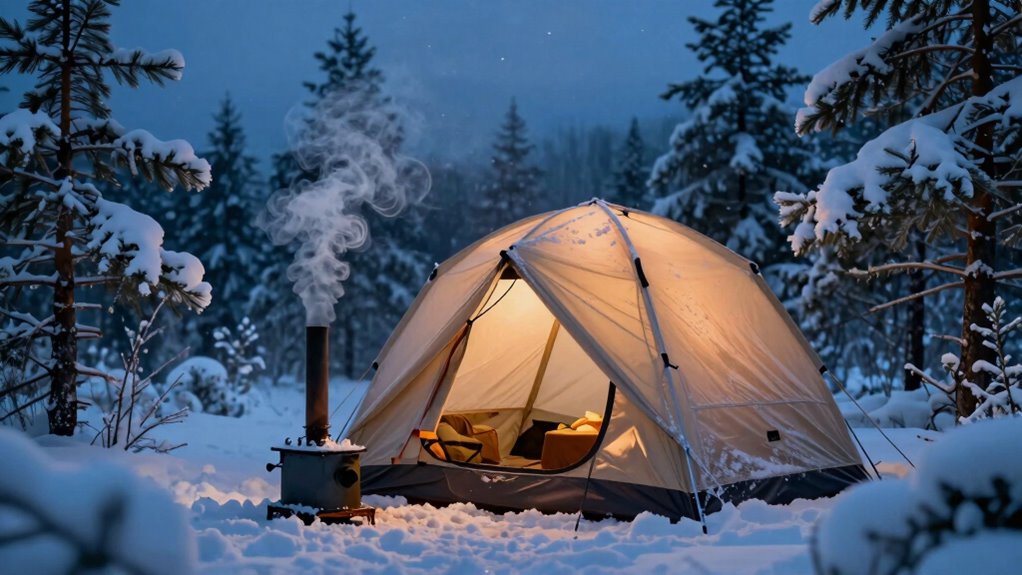 safe tent stove venting