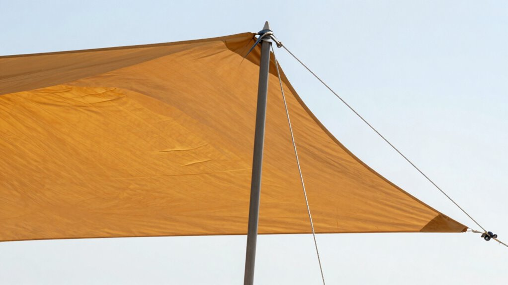 secure awning with proper tension