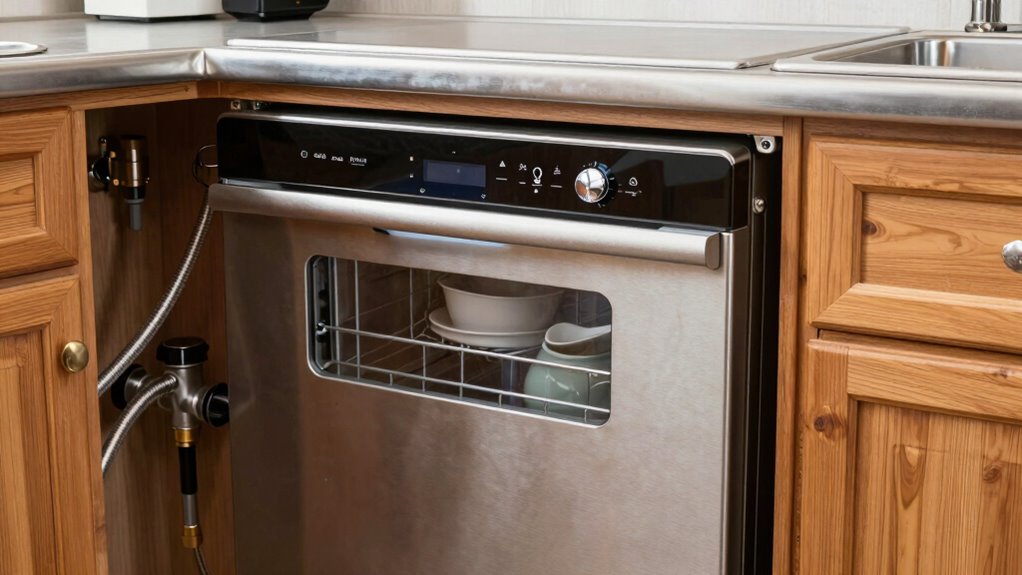 Countertop Dishwashers in RVs: The Plumbing Hack That Makes It Practical 10 secure leak proof grounded connections