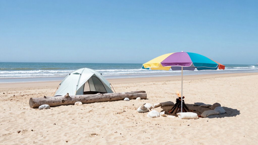 secure tent with natural barriers