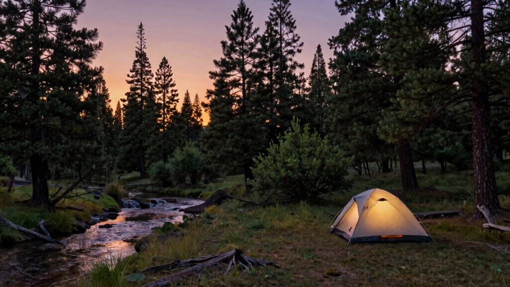 secure well lit regulated campsite