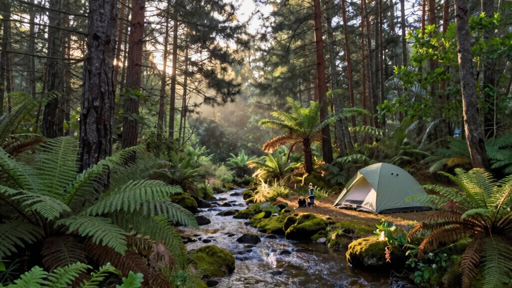 selecting quiet camping areas
