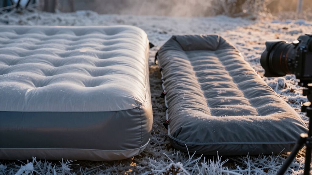 sleeping pad insulates ground better