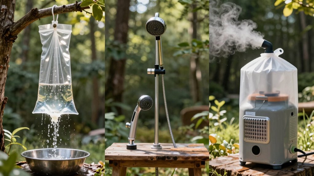 types of portable showers