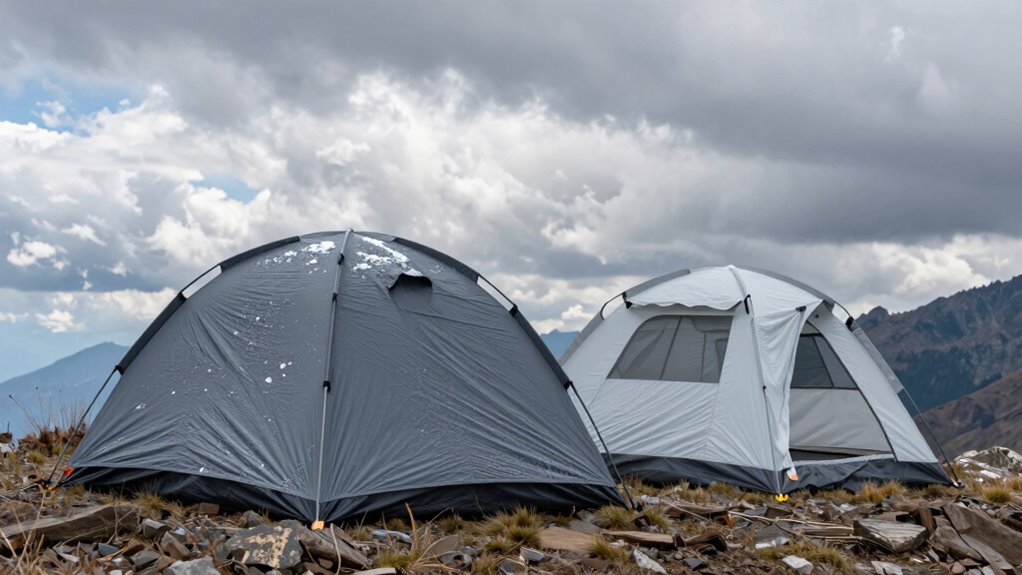 weather adaptive tent materials