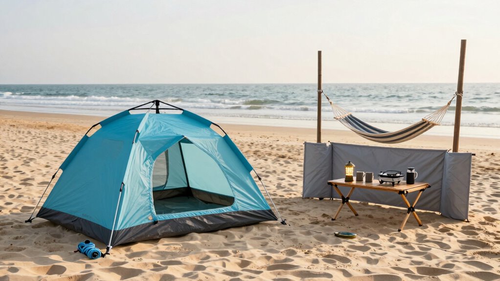 wind resistant beach camping essentials