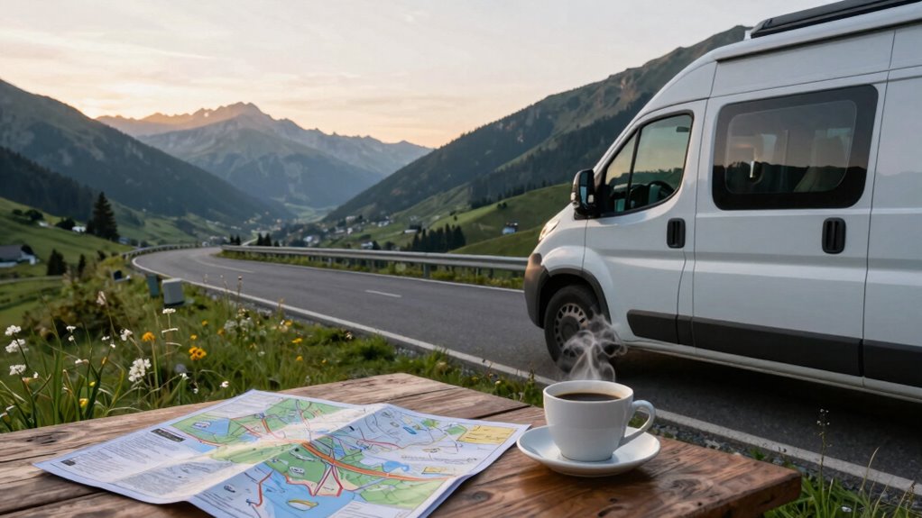 balanced campervan travel planning