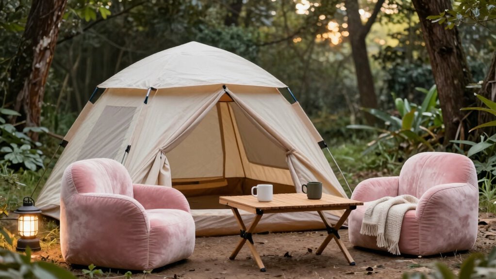 comfort focused modern camping