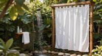 comfortable outdoor shower experience