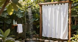 comfortable outdoor shower experience