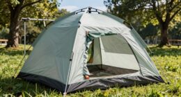 drying tent after rain