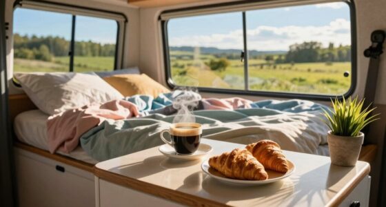 efficient campervan morning prep
