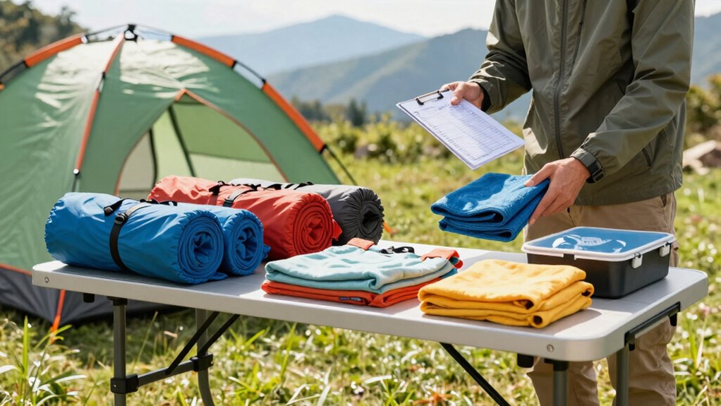 efficient camping packing routine