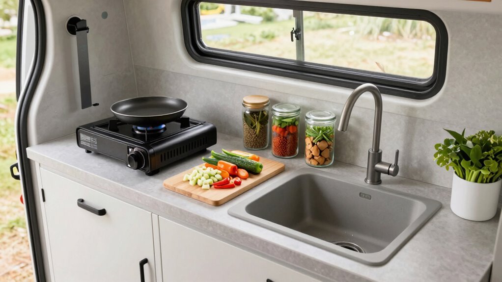 efficient organized camper meals