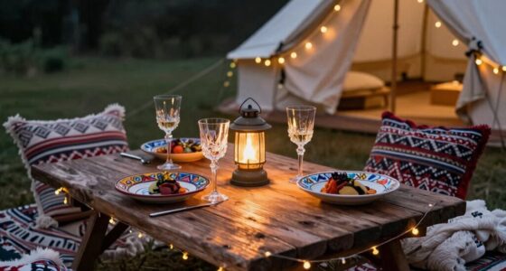 elegant yet simple outdoor meal