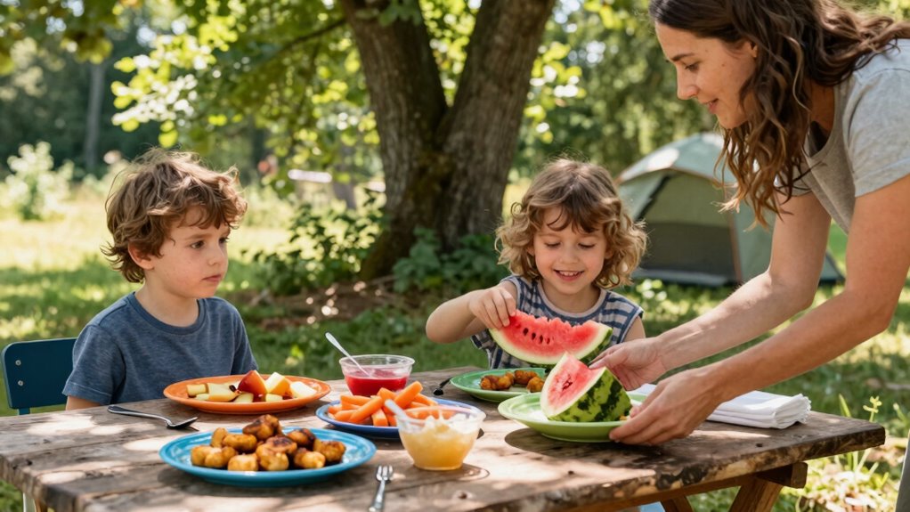 embrace simple outdoor mealtime