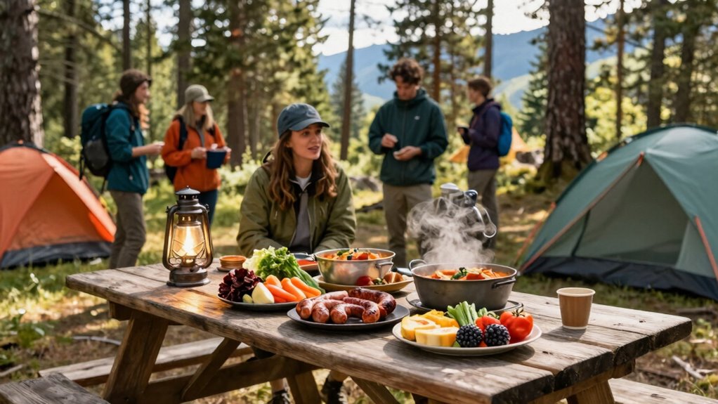 essential meal schedules outdoors