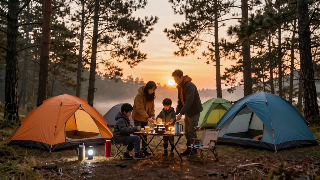 family camping morning tips