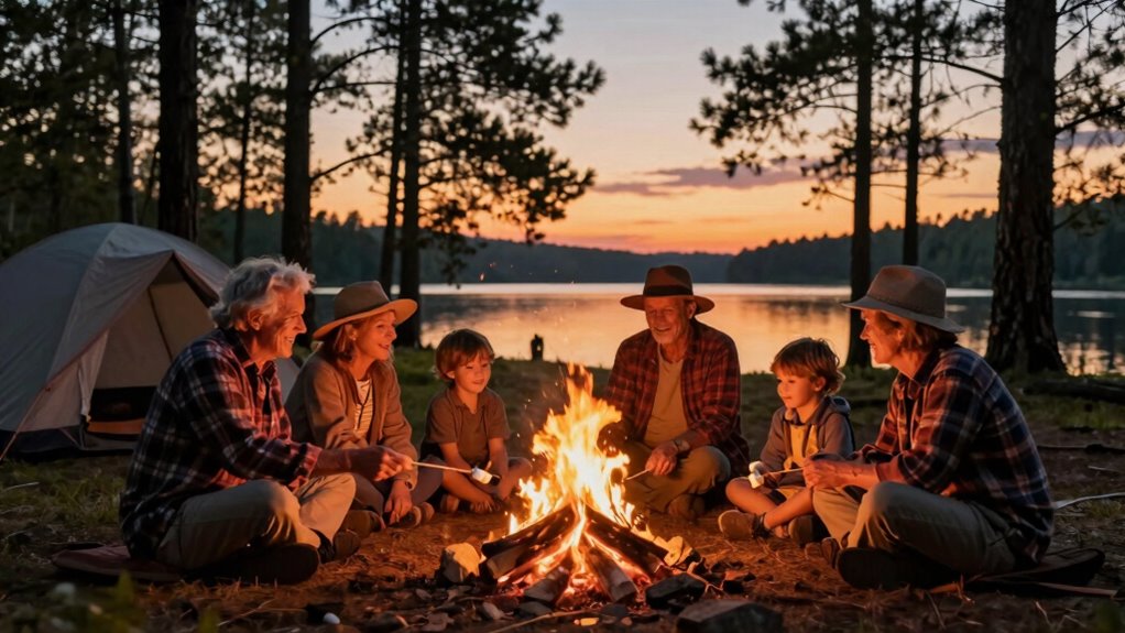 grandparents camping family bonding
