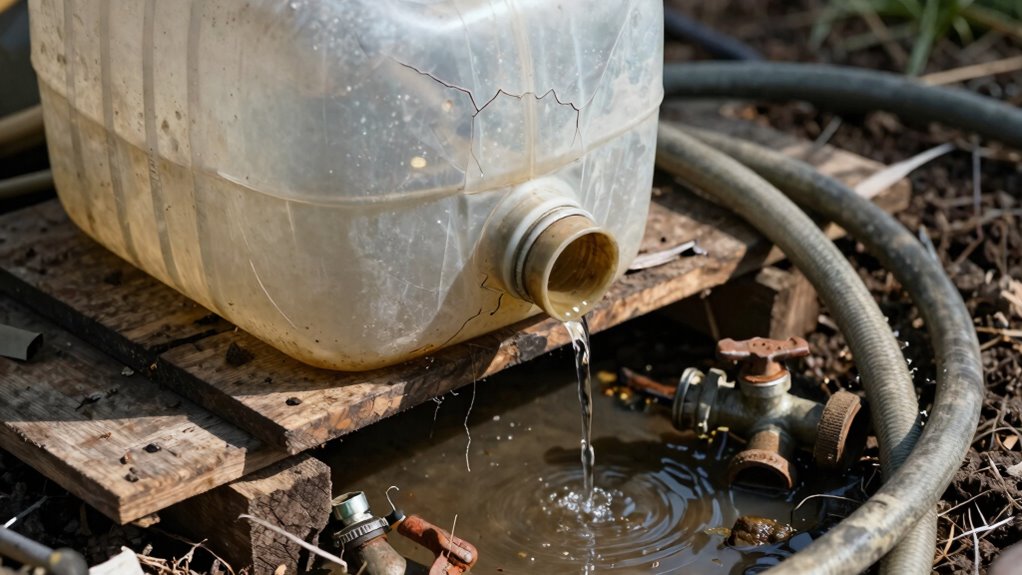 incorrect water storage practices
