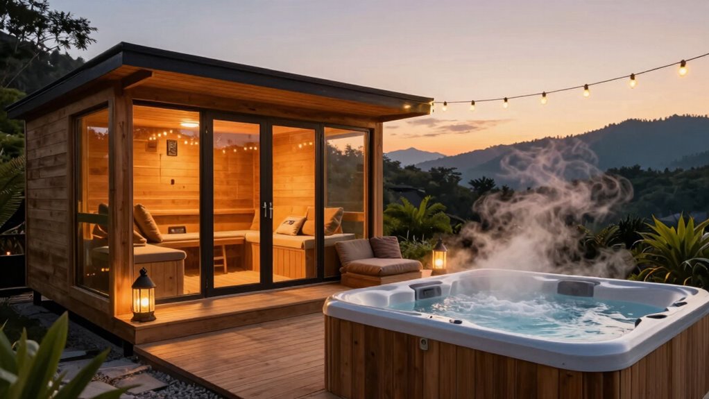 luxurious outdoor relaxation amenities