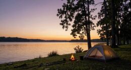 optimal sunrise sunset camping