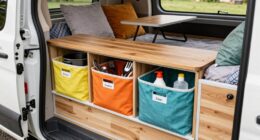 organized campervan storage system