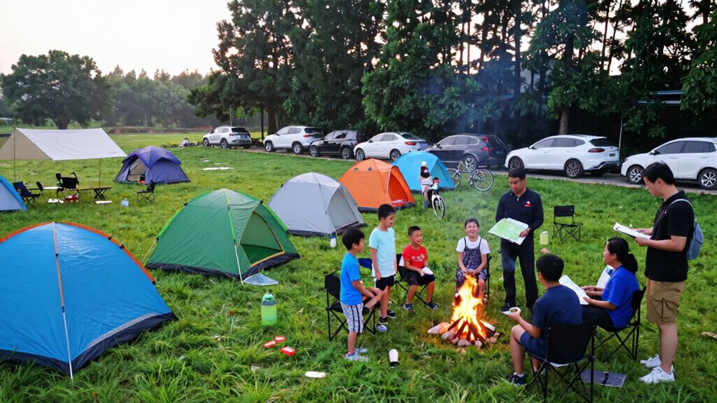 organized multi family camping plans
