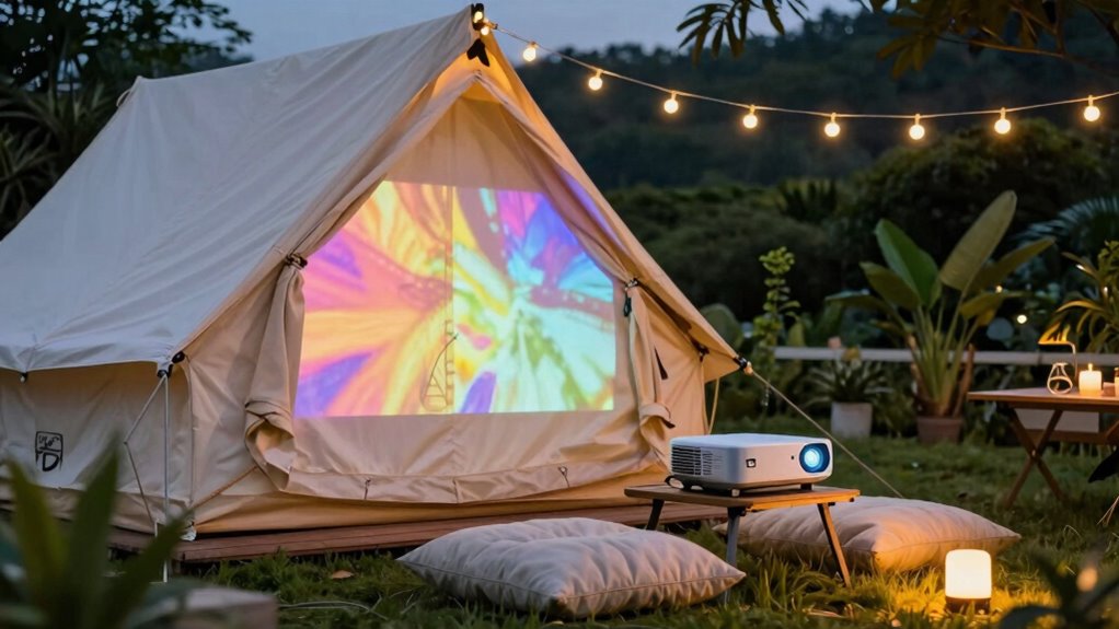 The Outdoor Projector Trend That Keeps Growing in Glamping Spaces 3 outdoor cinematic luxury technology