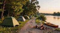 preparation for river camping