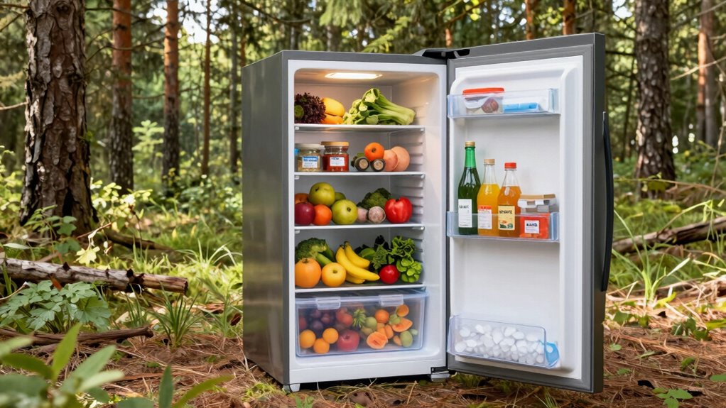 proper camping fridge organization