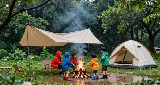 rainy campsite family strategies