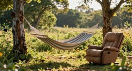 relaxed campsite lounging trend
