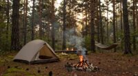 relaxed mindful camping experience