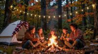 relaxing family camping routine