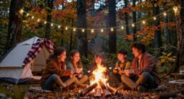 relaxing family camping routine