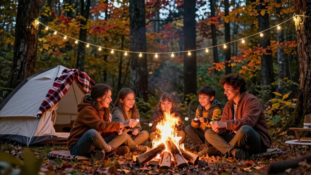 relaxing family camping routine