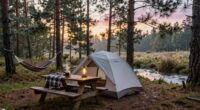 relaxing outdoor camping experience