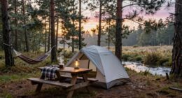 relaxing outdoor camping experience