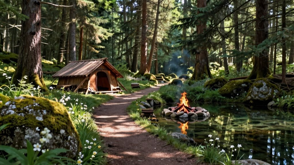 secluded peaceful camping spot