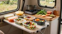 tiny space camper cooking