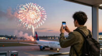 Firework Strike Delta Flight 1076