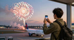 Firework Strike Delta Flight 1076